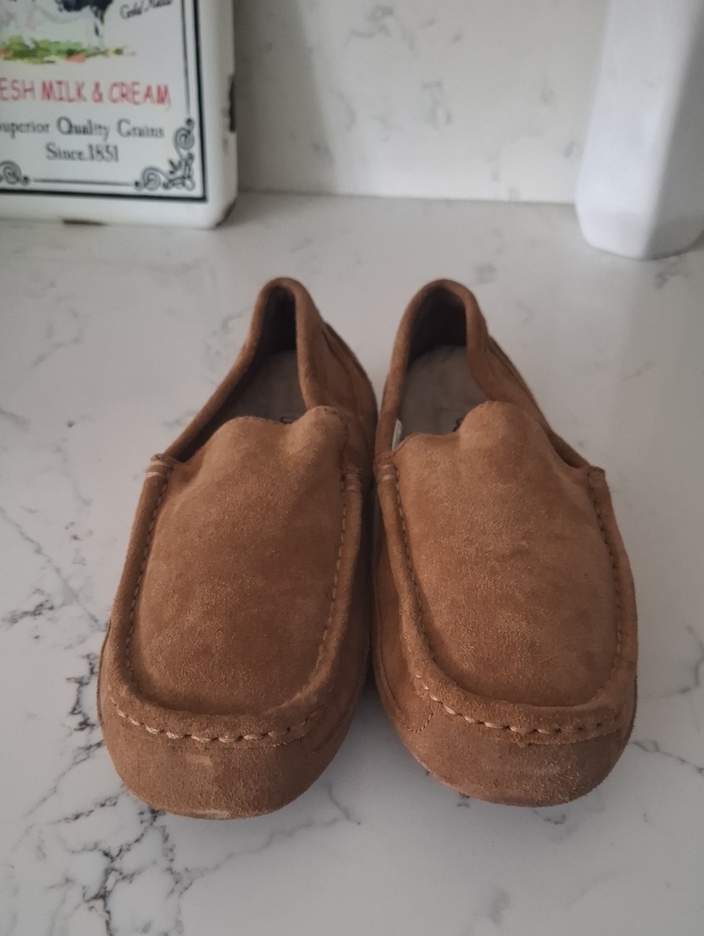 Ugg Men's Suede Slip-On Loafers in Brown
